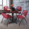 Kobe Square Tables > Breakroom Tables > Kobe Square Table & Chair Sets, 42 W, 42 L, 29 H, Cherry TKB4242CH47BY